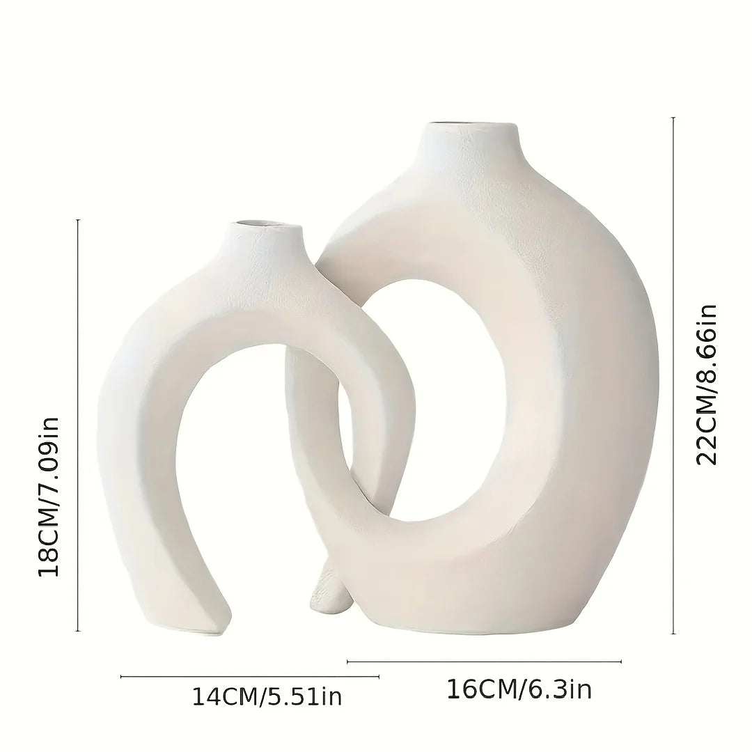 Nordic Hollow Ceramic Vases for Contemporary Living